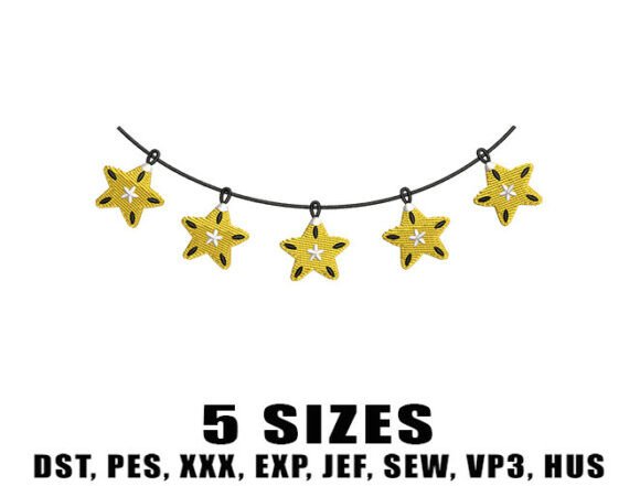 Christmas Star Garland Embroidery Design Review