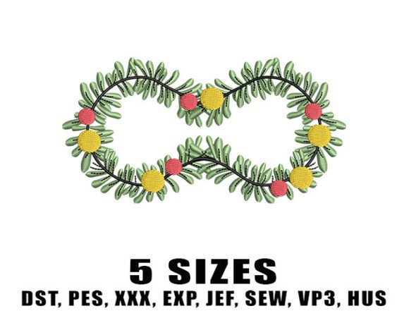 Garland Wreath Bow Embroidery Design Review