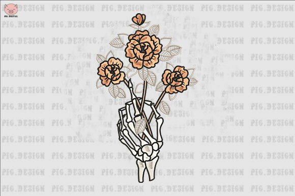 Halloween Bone Hand Flower Embroidery Review