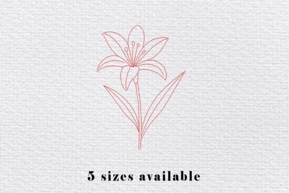 Lily Flower Outline Embroidery Design Review
