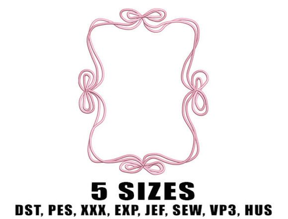Pink Loop Bow Frame Embroidery Design Review