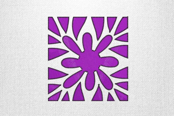 Purple Flower Patch Embroidery Art Review