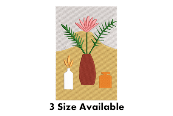 Review: Floral Vase Modern Embroidery Design for Boutiques