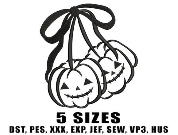 Review: Pumpkin Cherries Bow Embroidery Design