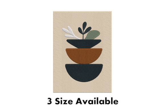 Reviewing Stacked Plant Pot Embroidery Art for Real Projects