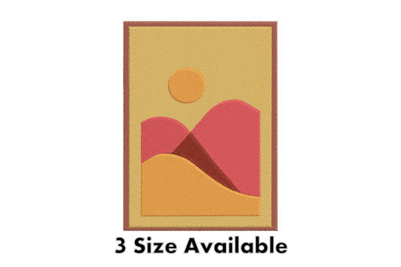 Reviewing the Minimalist Sun Mountain Embroidery Art